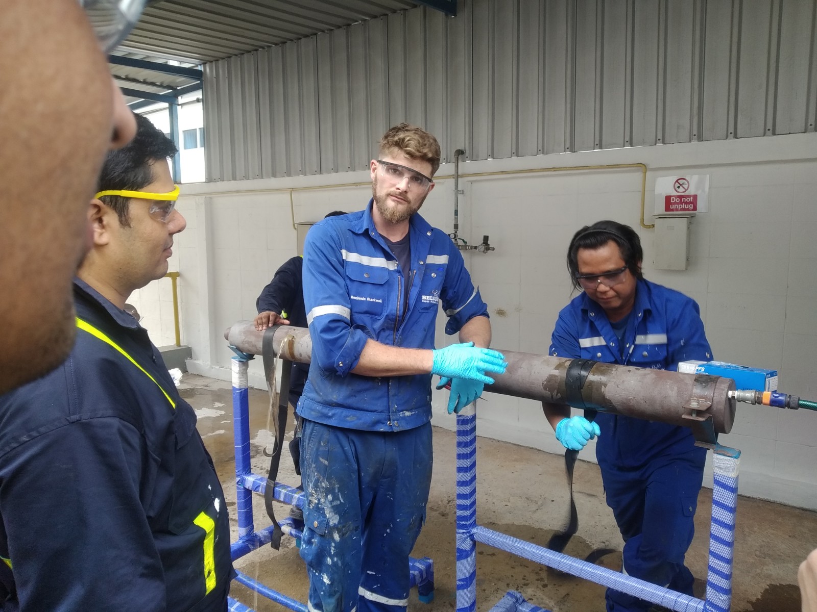 S.A. International Belzona Bangladesh on-site engineering and pipe repair