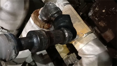 High-pressure steam leak sealed at blowdown elbow — Belzona KHIA