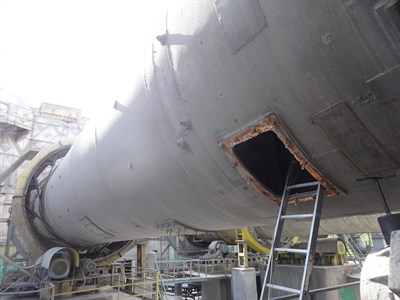15-metre rotary slag dryer lined against wear — Belzona KHIA